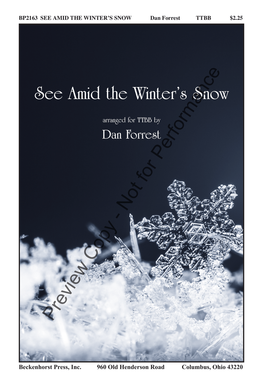 See Amid the Winter's Snow - TTBB TTBB scores gallery preview page 2