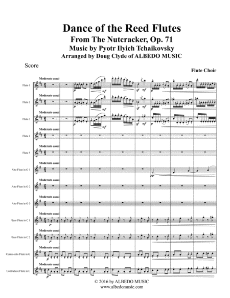 Dance of the Reed Flutes from The Nutcracker for Flute Choir image number null