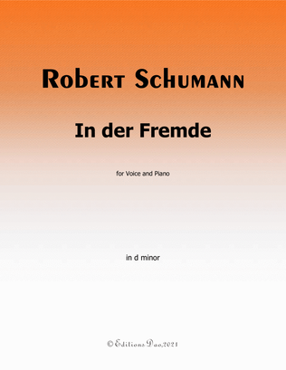 Book cover for In der Fremde,by Schumann,in d minor