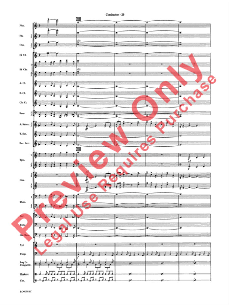 Kilimanjaro: An African Portrait Concert Band scores gallery preview page 23