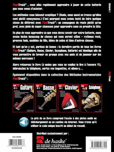 FastTrack Drum Method – Book 1 – French Edition