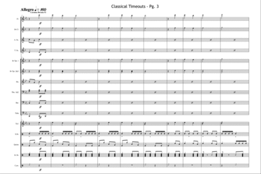 Classical Time Outs Marching Band scores gallery preview page 4