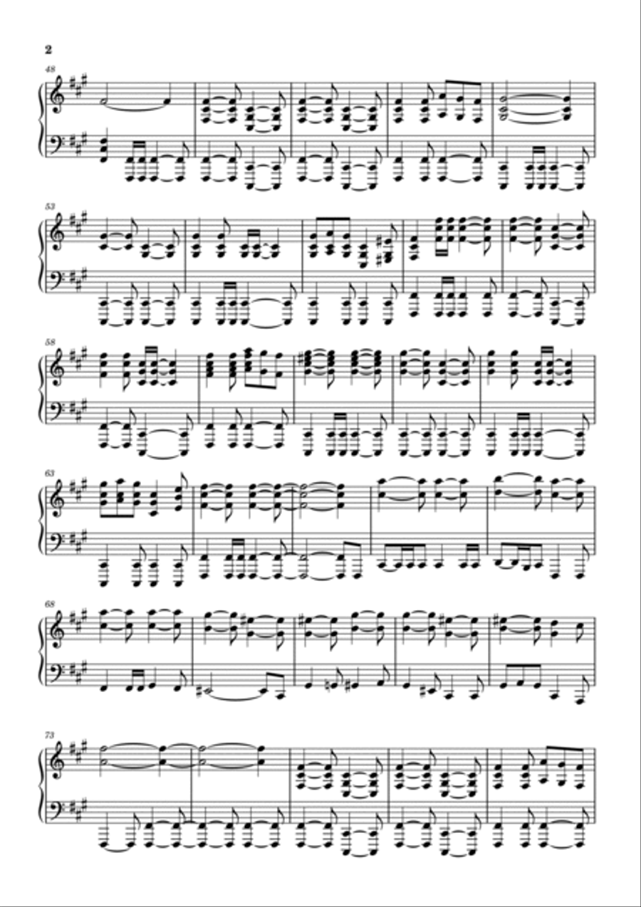 Hoist The Colours Piano Solo scores gallery preview page 2