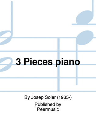 Book cover for 3 Pieces piano