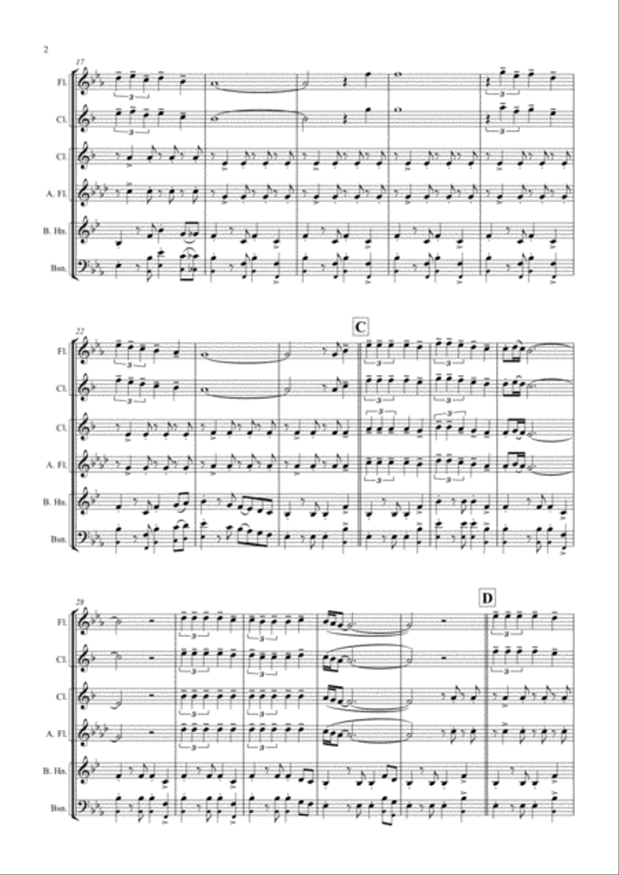 La Paloma - Spanish Habanera - Wind Trio Woodwind Trio scores gallery preview page 2
