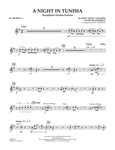 A Night In Tunisia (Saxophone Section Feature) - Bb Trumpet 2