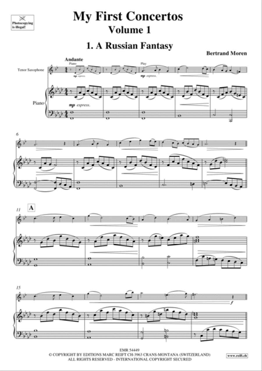My First Concertos Volume 1 Tenor Saxophone scores gallery preview page 4