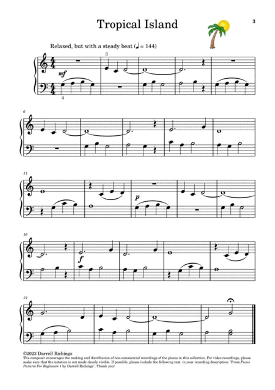 Piano Pictures For Beginners 1 Easy Piano scores gallery preview page 3