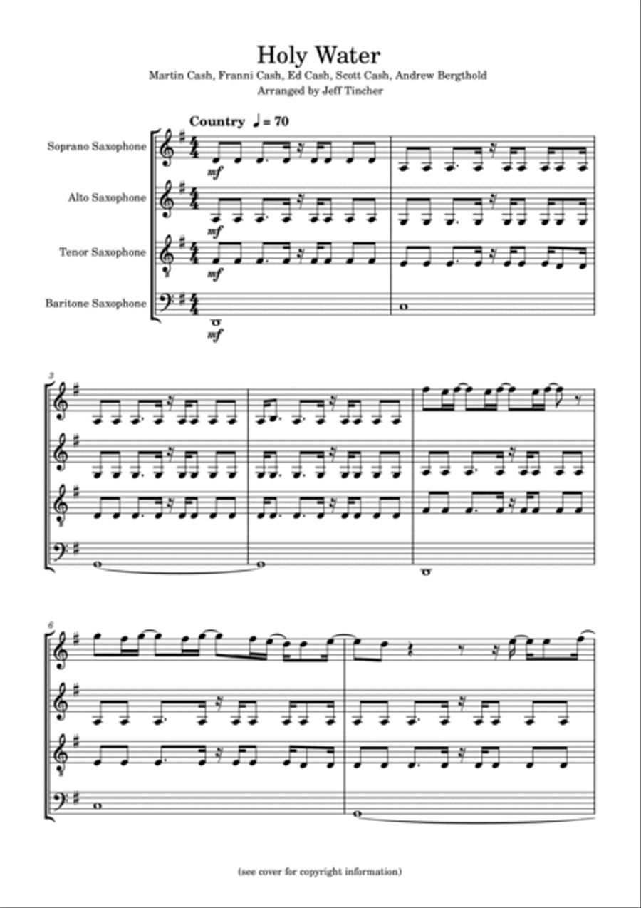 Holy Water Woodwind Quartet scores gallery preview page 2