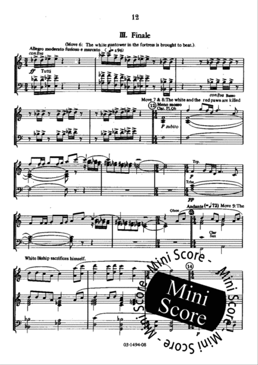 A Game of Chess Concert Band scores gallery preview page 18