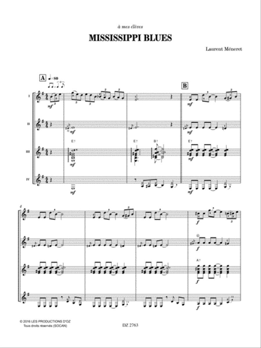 Mississippi Blues Mississippi Blues Guitar Ensemble scores gallery preview page 3