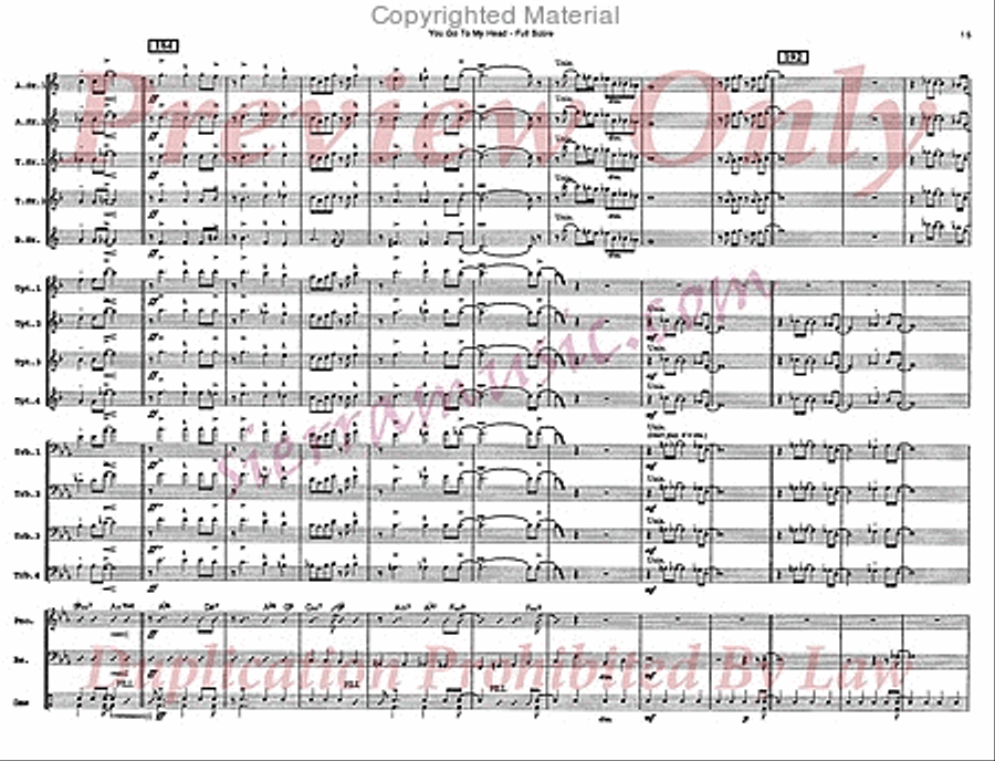 You Go To My Head Big Band scores gallery preview page 16