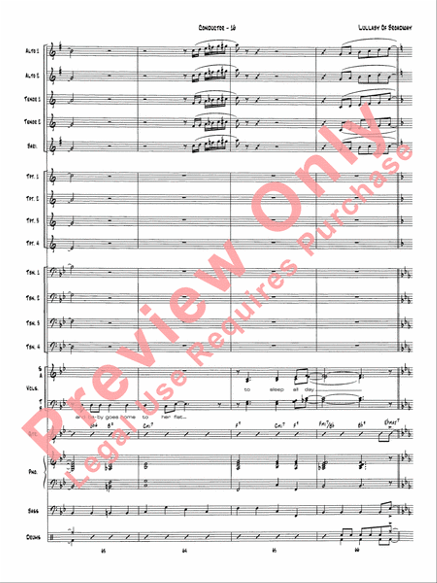 Lullaby of Broadway Jazz Ensemble scores gallery preview page 19