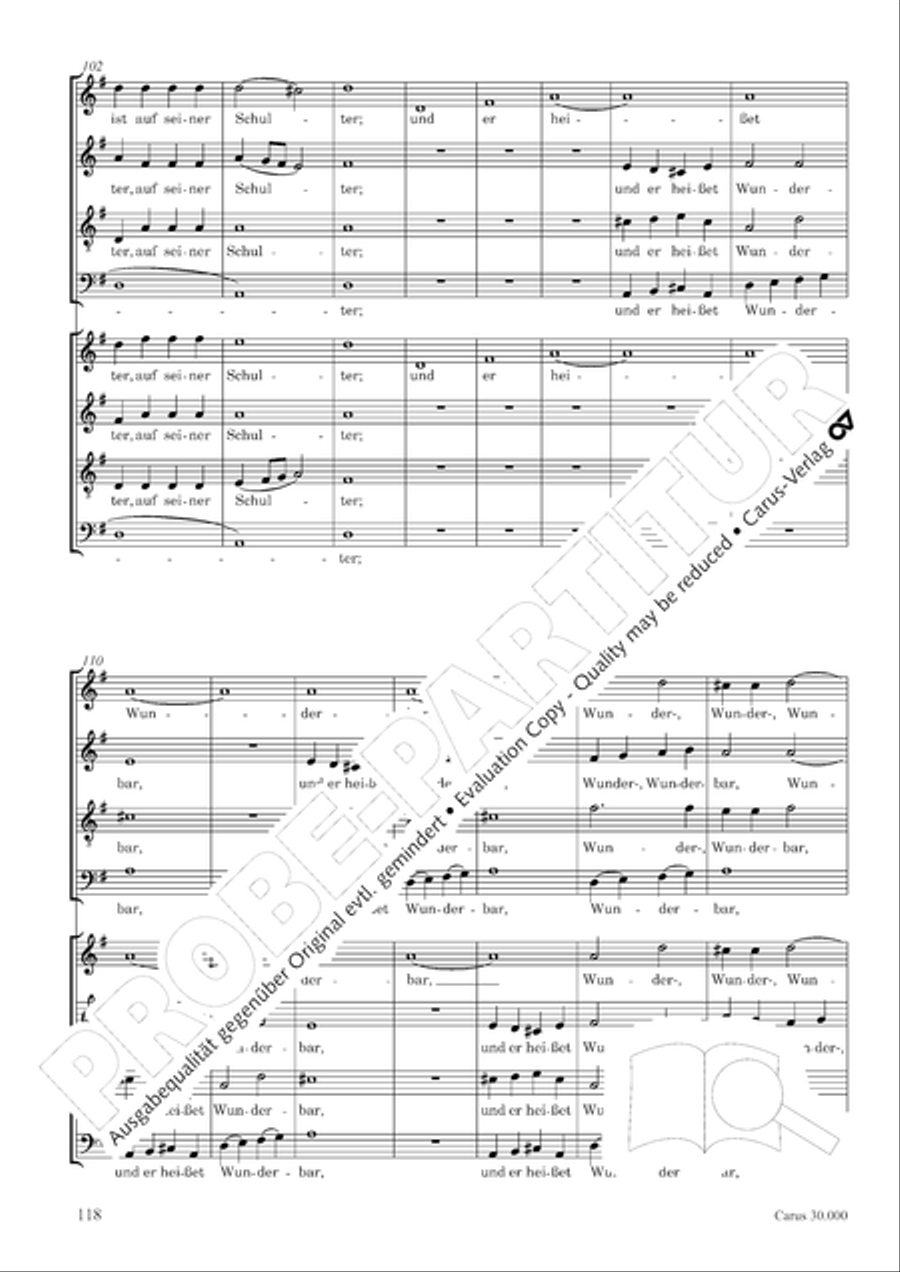 J.L. Bach: The complete motets Choir scores gallery preview page 125
