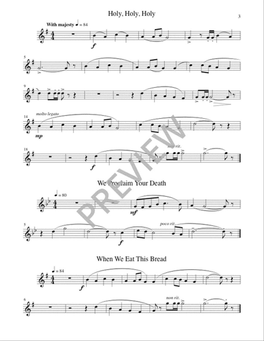A Community Mass - Brass and Percussion edition Flute scores gallery preview page 12