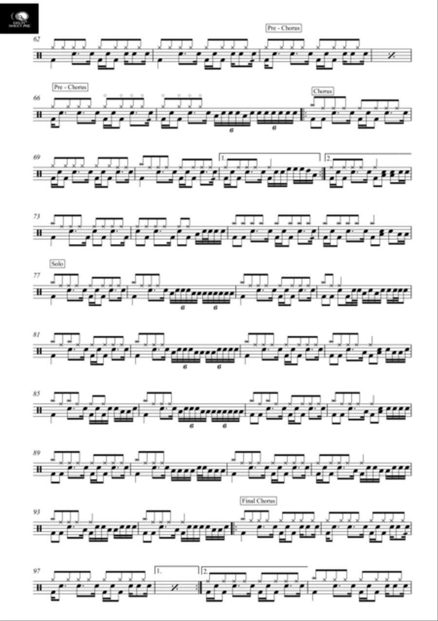 Champagne Supernova Champagne Supernova Drum Set scores gallery preview page 2