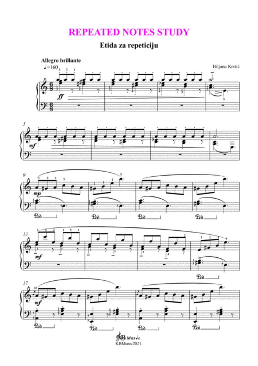 Repeated notes Study Repeated notes Study Part scores gallery preview page 3