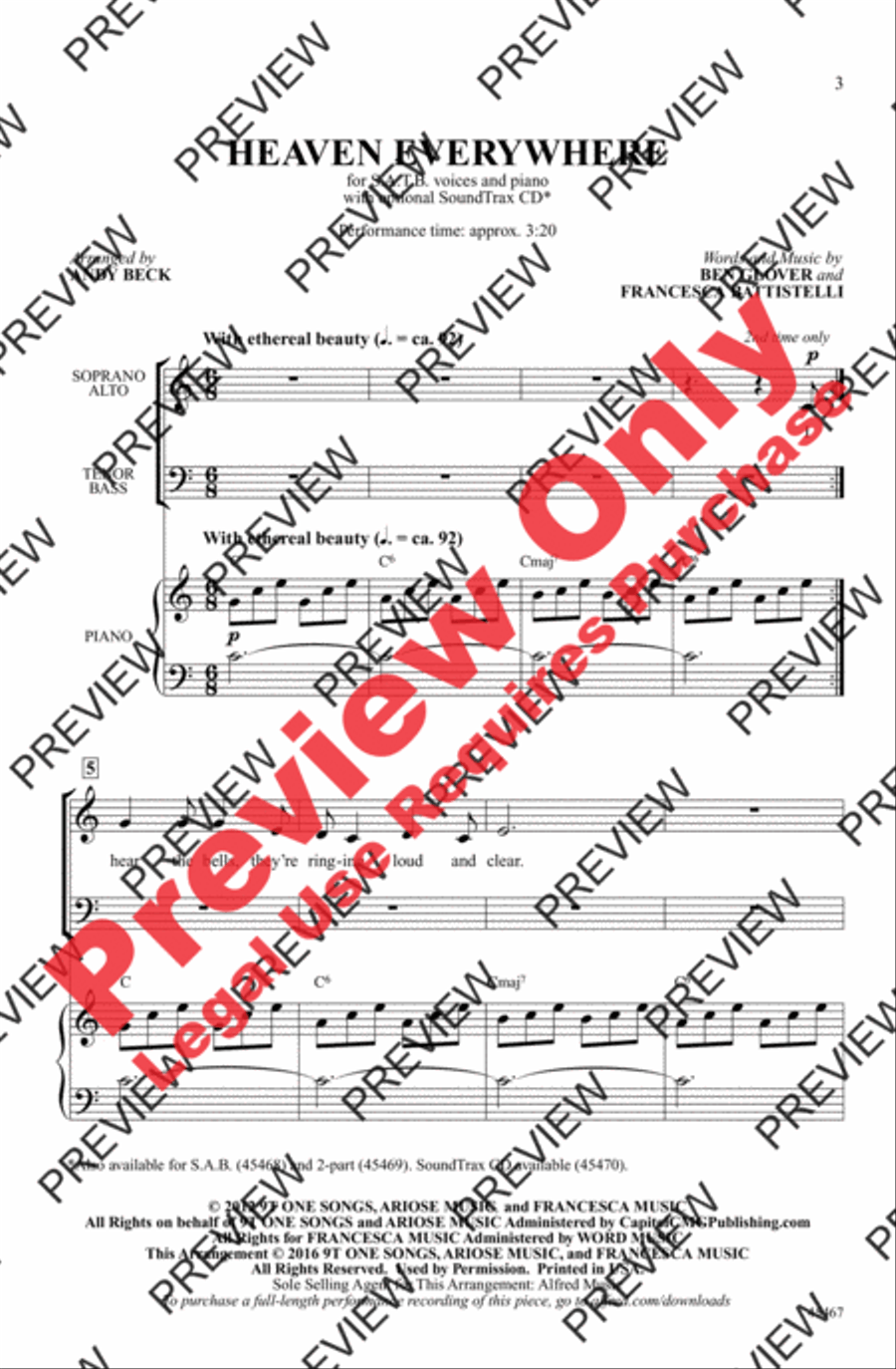 Heaven Everywhere 4-Part scores gallery preview page 2