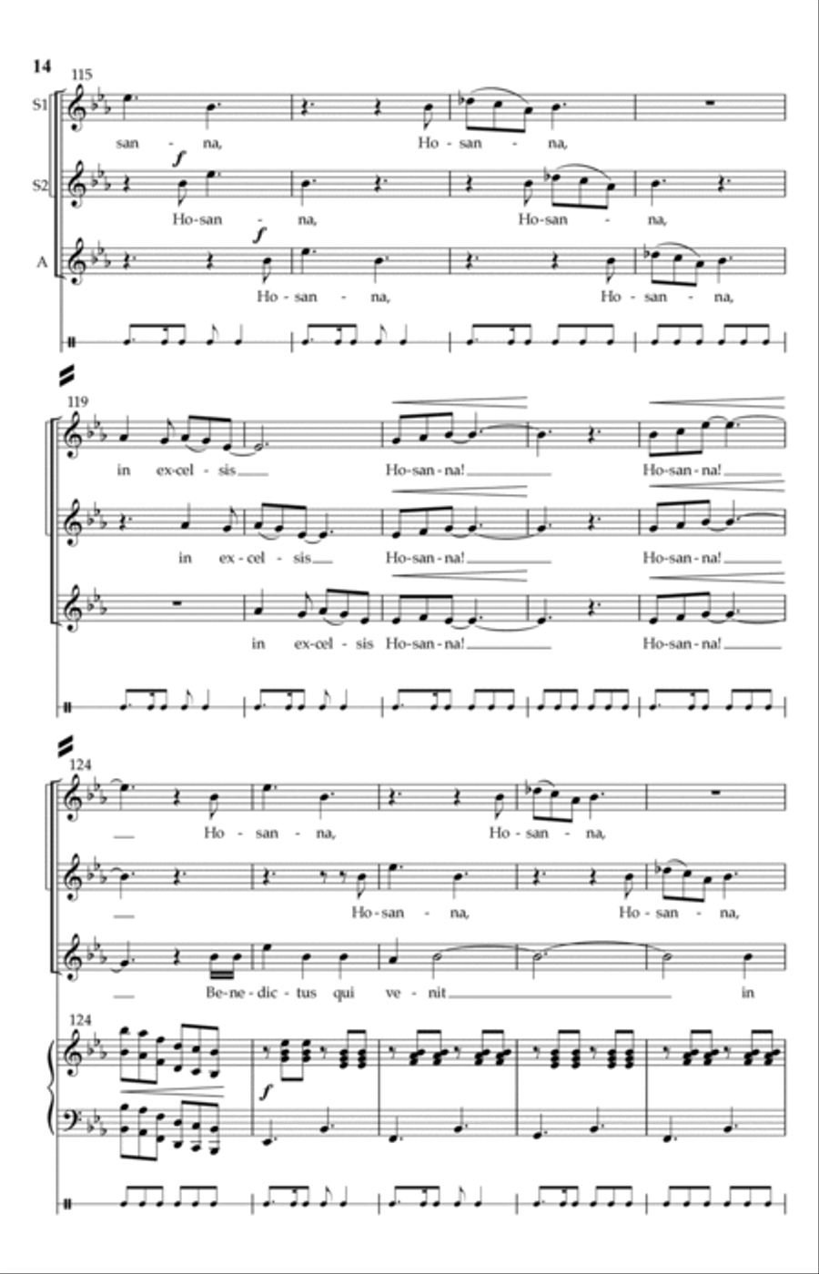 Benedictus & Sanctus (from Missa Brevis) SSAA scores gallery preview page 12