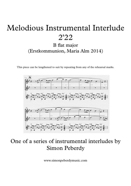 Instrumental Interlude 2'22 for 2 flutes, guitar and/or piano by Simon Peberdy image number null