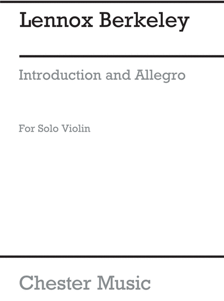 Introduction And Allegro For Solo Violin Op.24