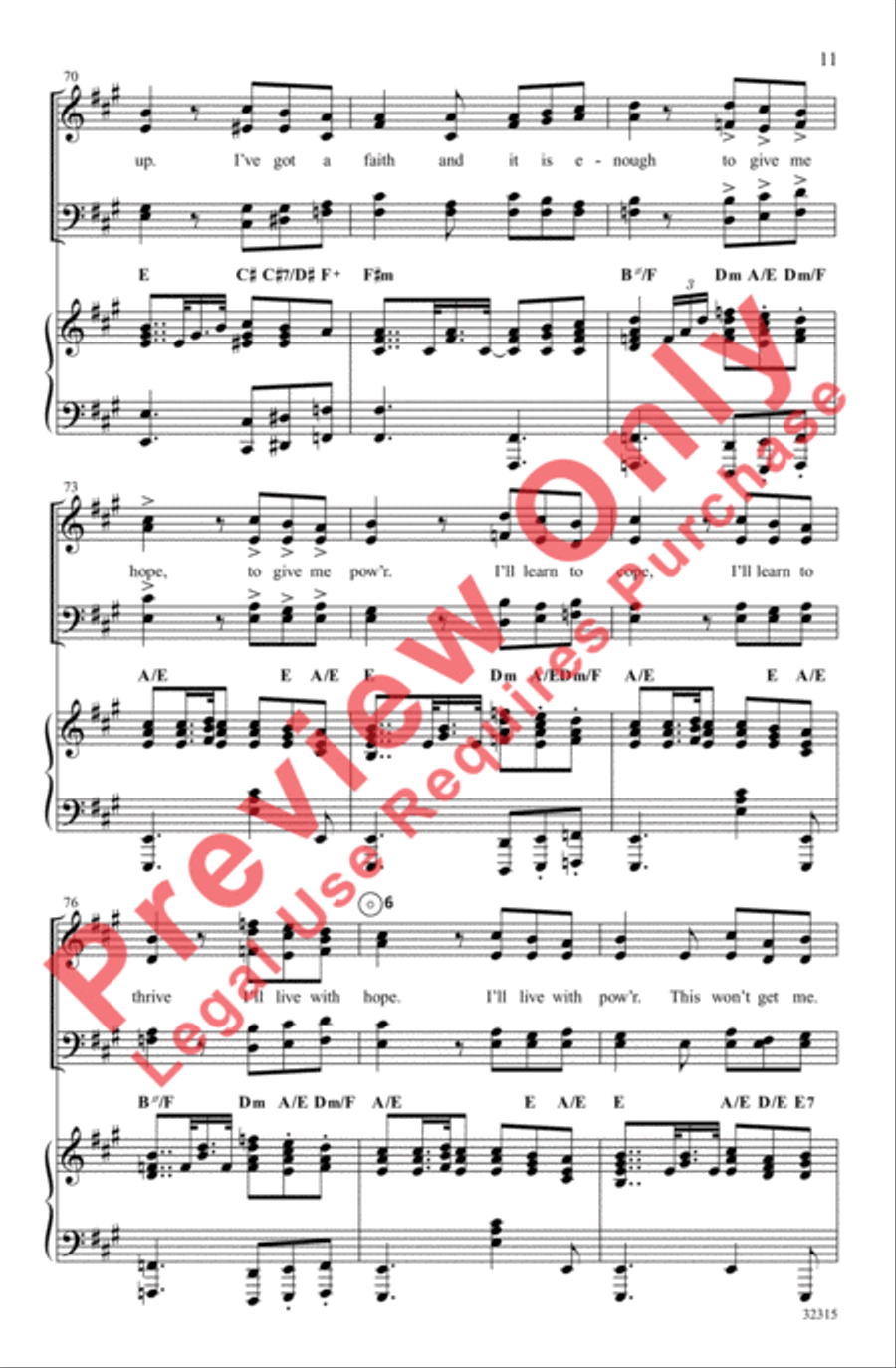 This Won't Get Me Down 4-Part scores gallery preview page 11
