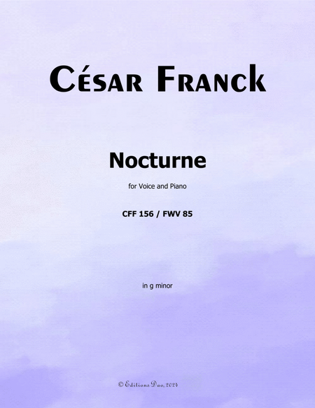 Nocturne, by César Franck, in g minor