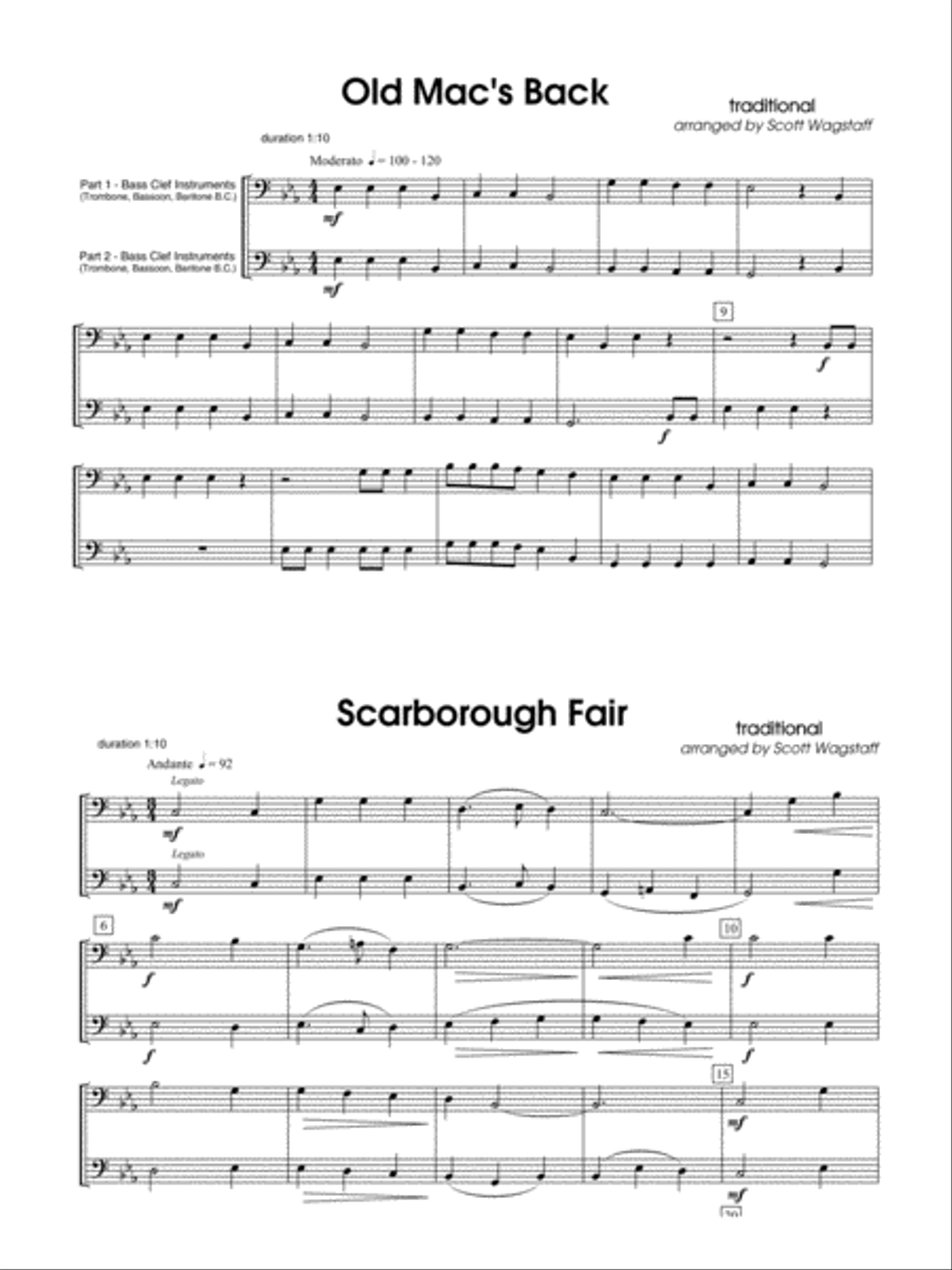 First Year FlexDuets - Bass Clef Instruments Flexible/Adaptable scores gallery preview page 2