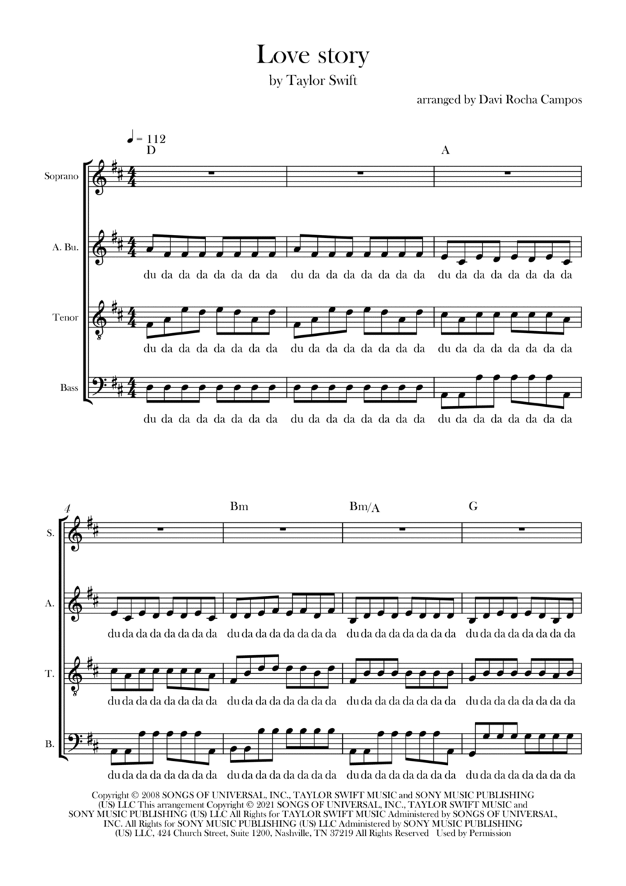 Love Story Love Story 4-Part scores gallery preview page 1