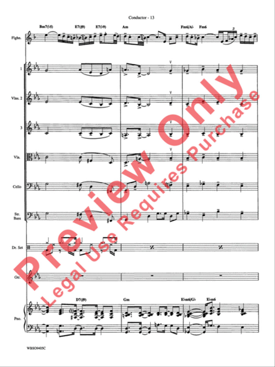 Embraceable You (featuring Flugelhorn Solo with Strings) String Orchestra scores gallery preview page 15