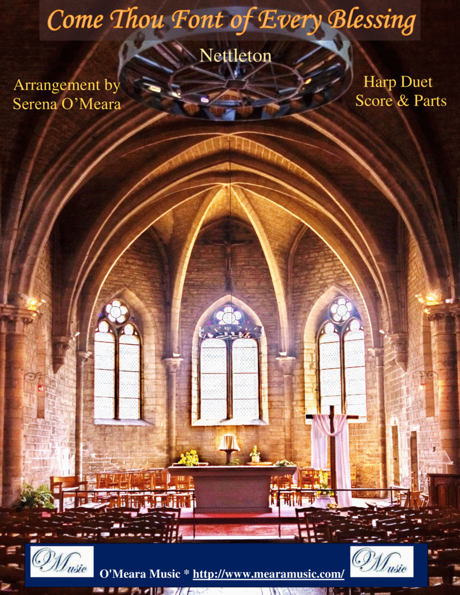 Come Thou Fount of Every Blessing, Harp Duet Celtic Harp scores gallery preview page 1