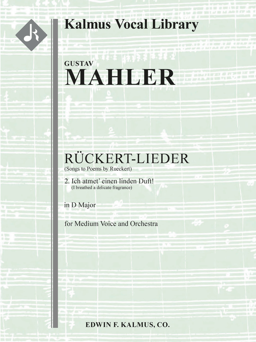 Songs to Poems by Rueckert; No. 2: Ich atmet' einen linden Duft!, medium voice (D, original key) Medium Voice scores gallery preview page 1