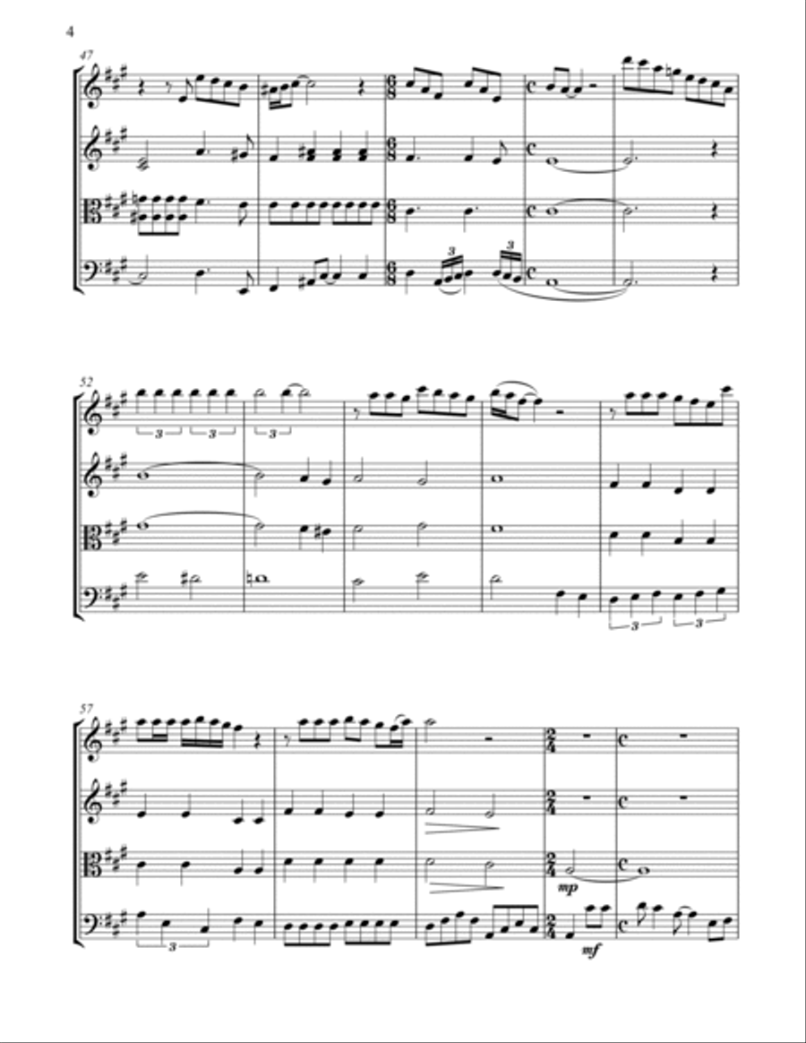 Strawberry Fields Forever String Quartet scores gallery preview page 4