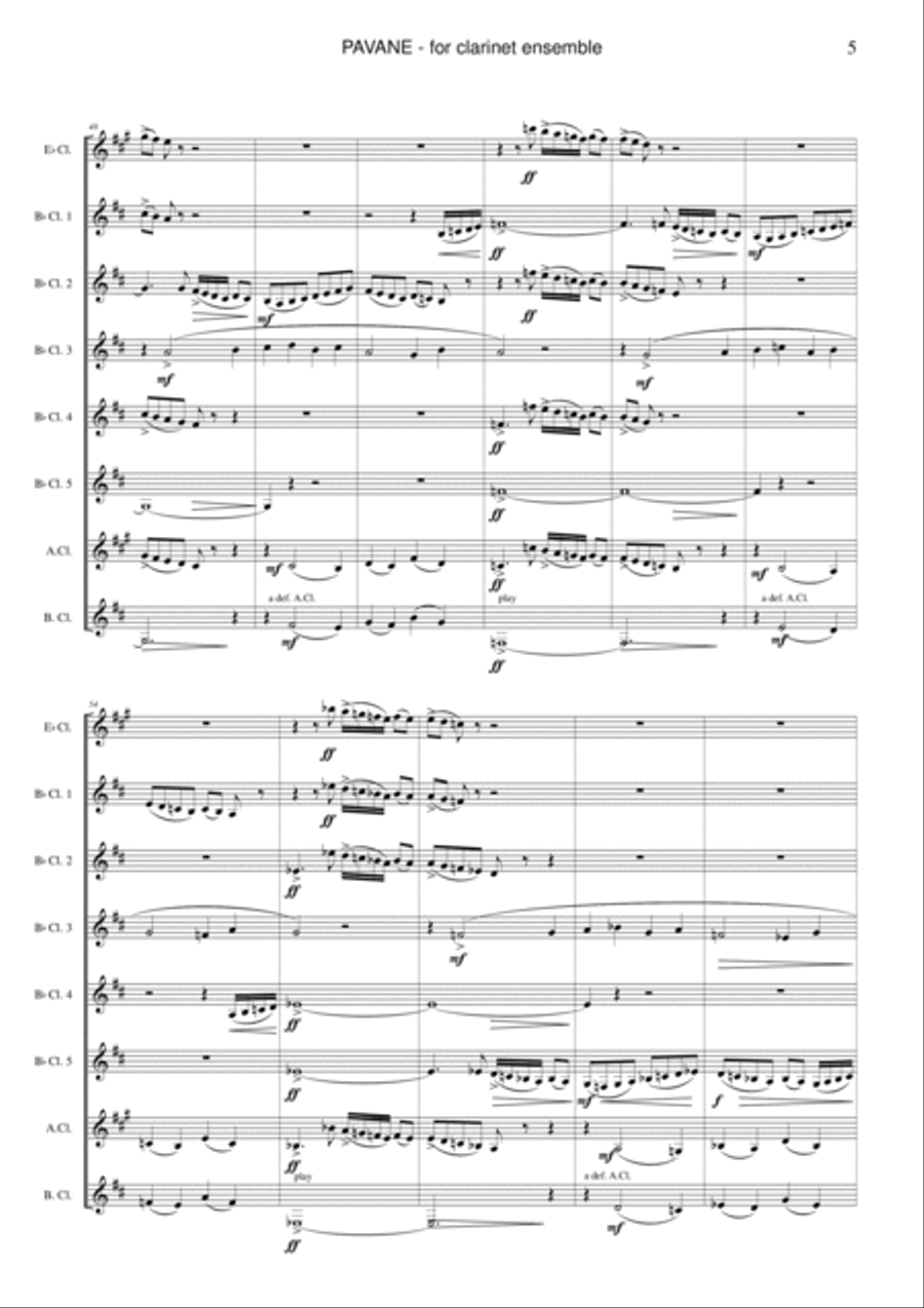 Pavane, op. 50 Pavane, op. 50 Woodwind Ensemble scores gallery preview page 5