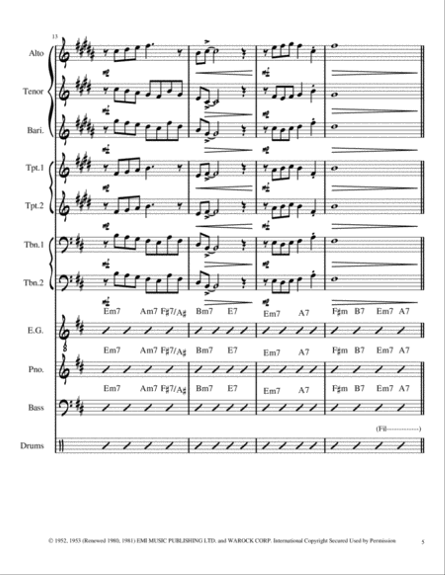 My One And Only Love Large Ensemble scores gallery preview page 5