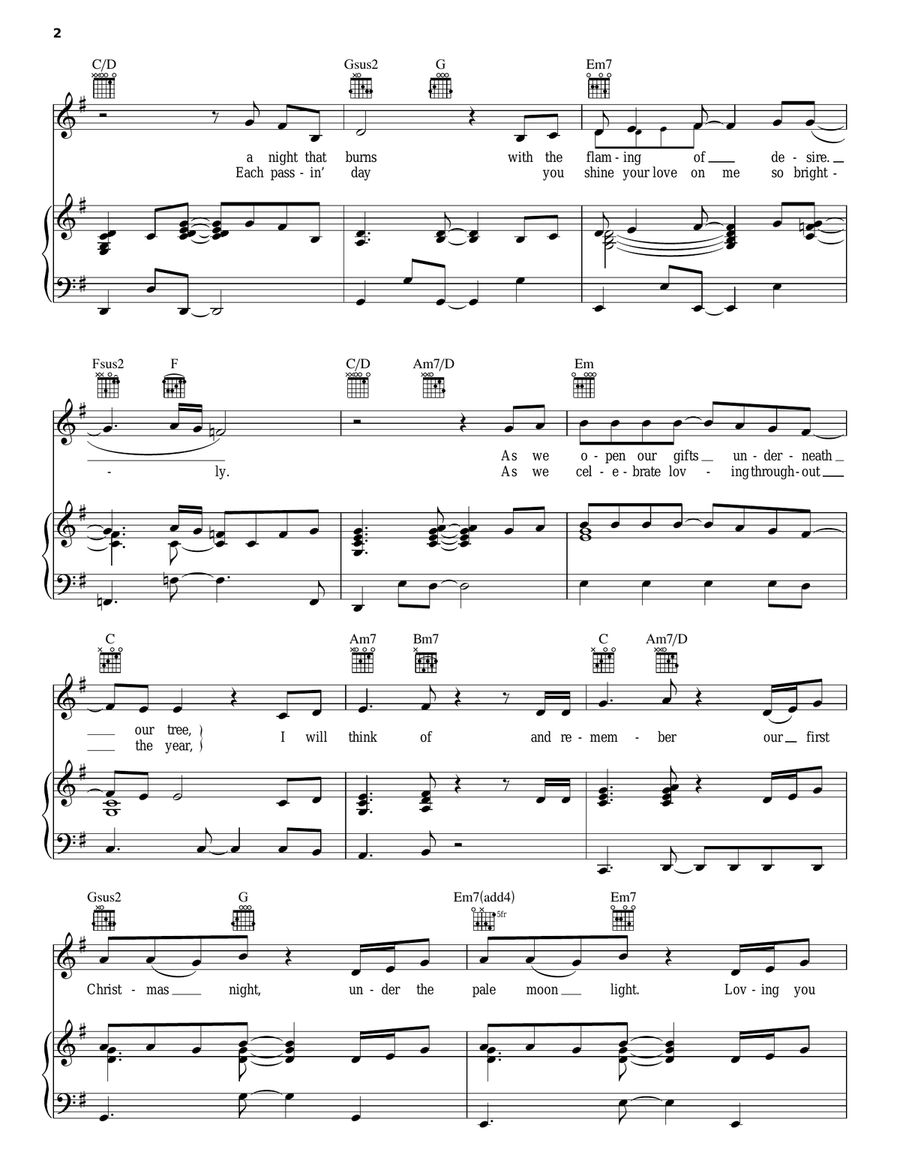 T'was Love Piano, Vocal, Guitar scores gallery preview page 2