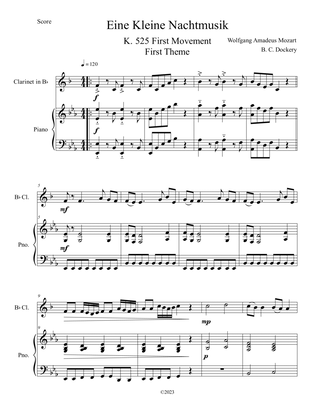 Eine Kleine Nachtmusik (A Little Night Music) for Clarinet Solo with Piano Accompaniment