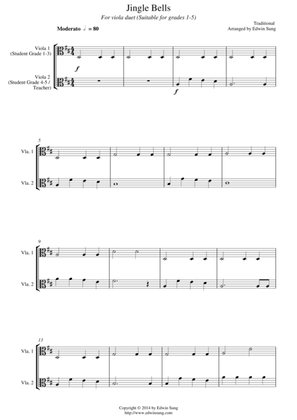 Jingle Bells (for viola duet, suitable for grades 1-5)