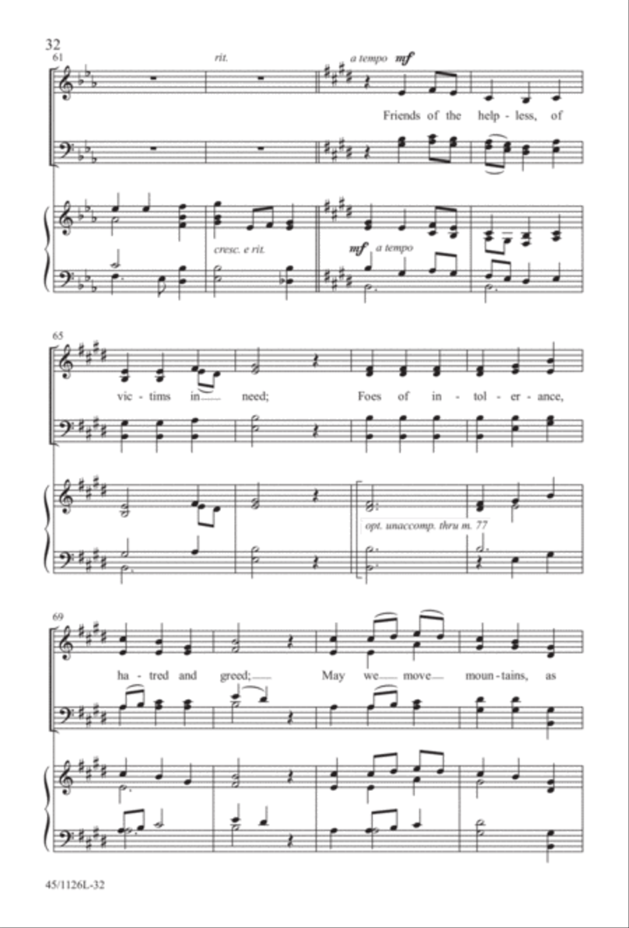Prayers for the Nations 4-Part scores gallery preview page 33