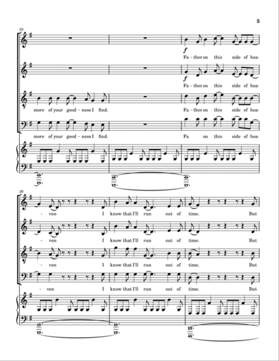 Counting My Blessings 4-Part scores gallery preview page 6