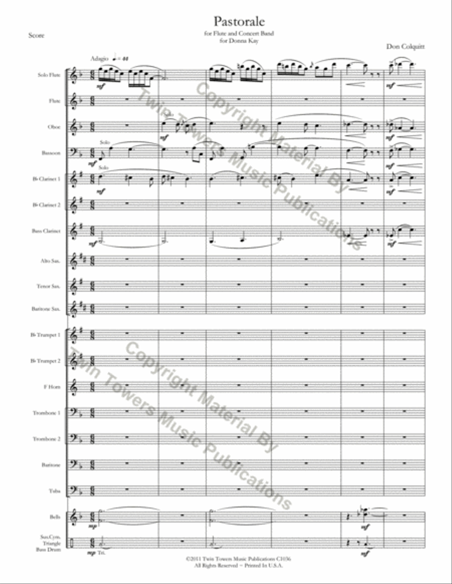 Pastorale Concert Band scores gallery preview page 4