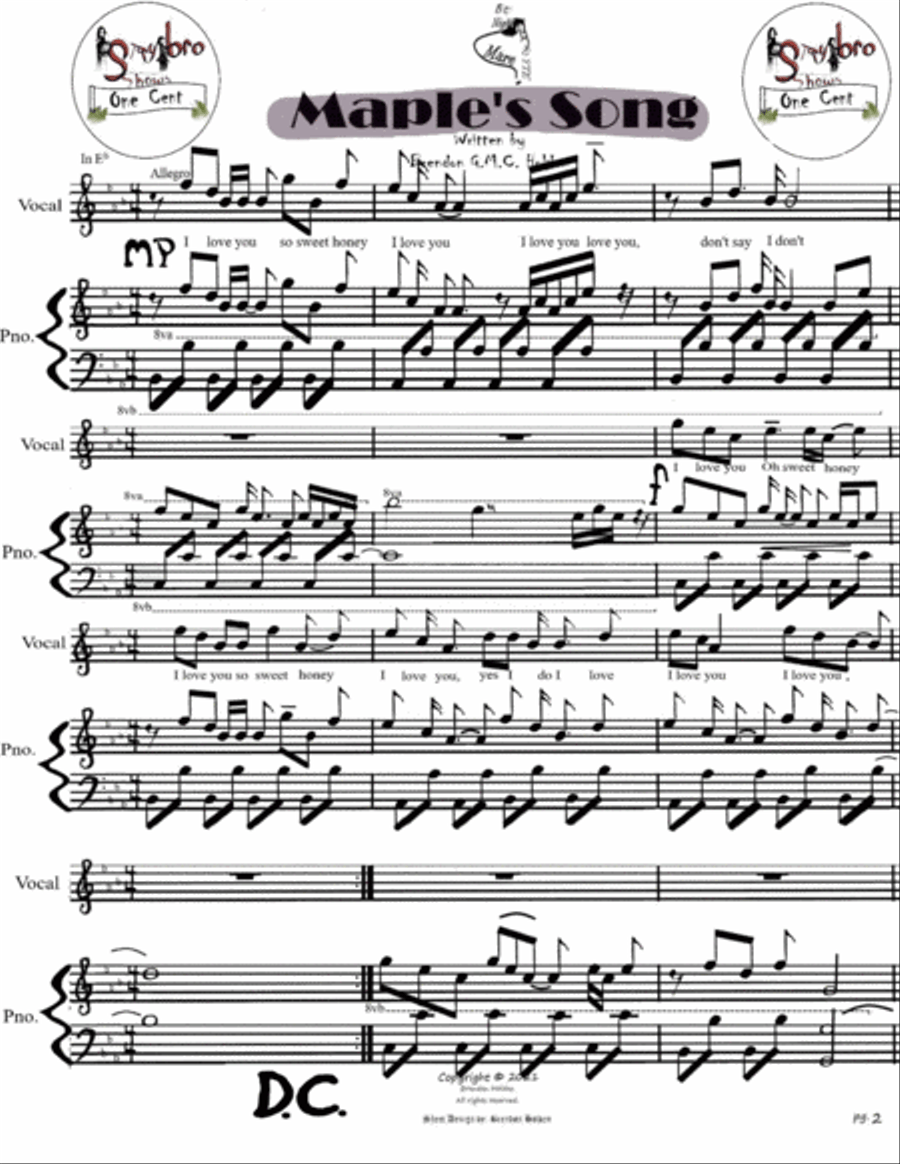 Maple's Song Soprano Voice scores gallery preview page 4