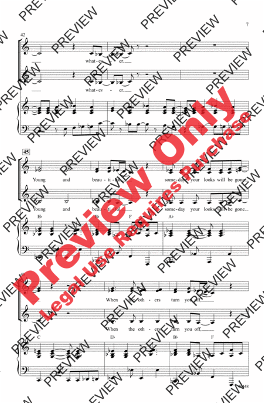 Love Will Keep Us Together Women's Choir scores gallery preview page 7