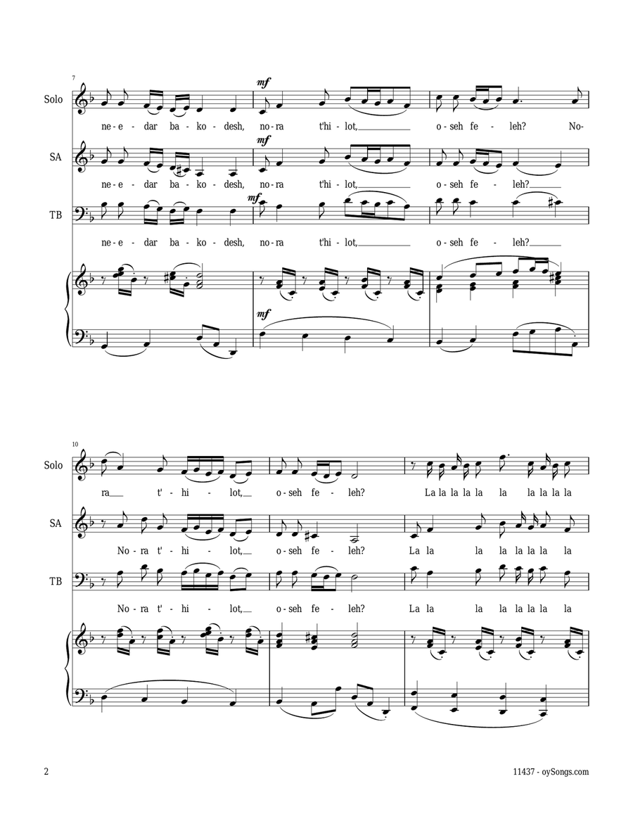 Mi Chamocha Mi Chamocha 2-Part scores gallery preview page 2