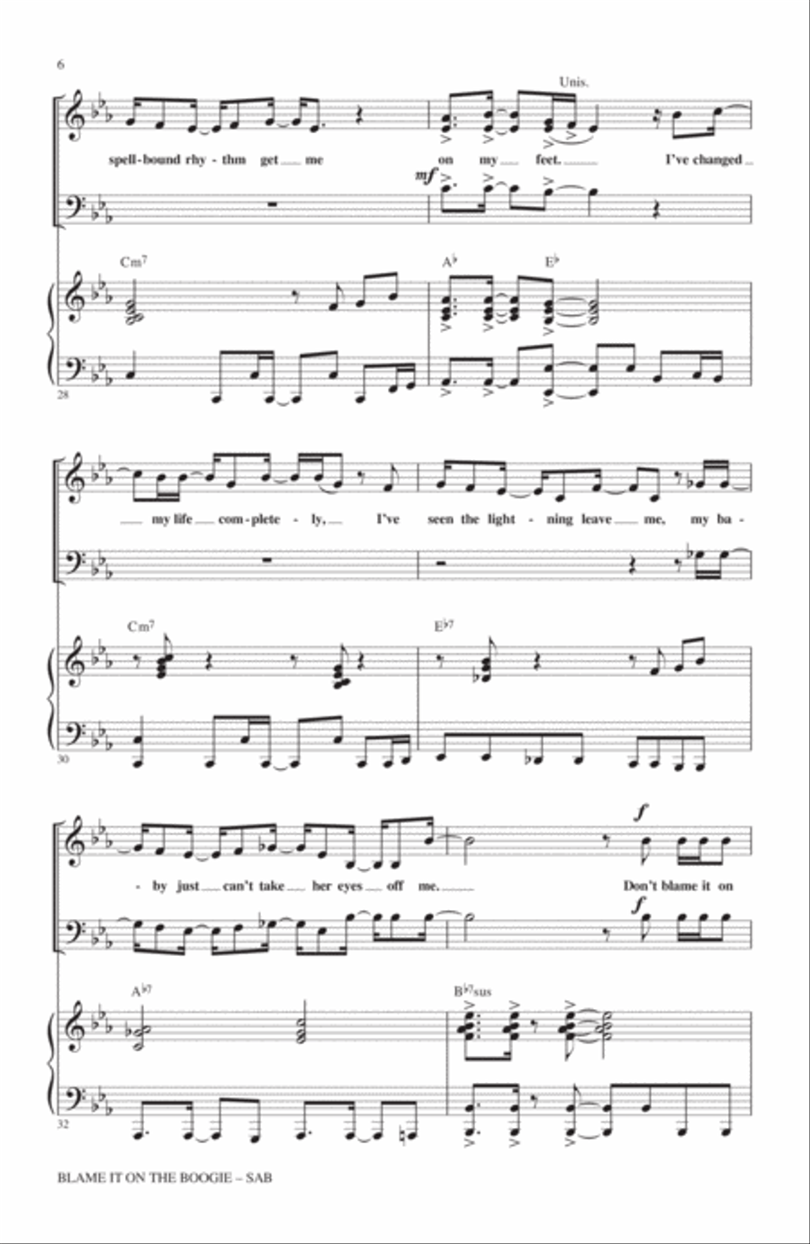 Blame It On The Boogie 3-Part scores gallery preview page 5