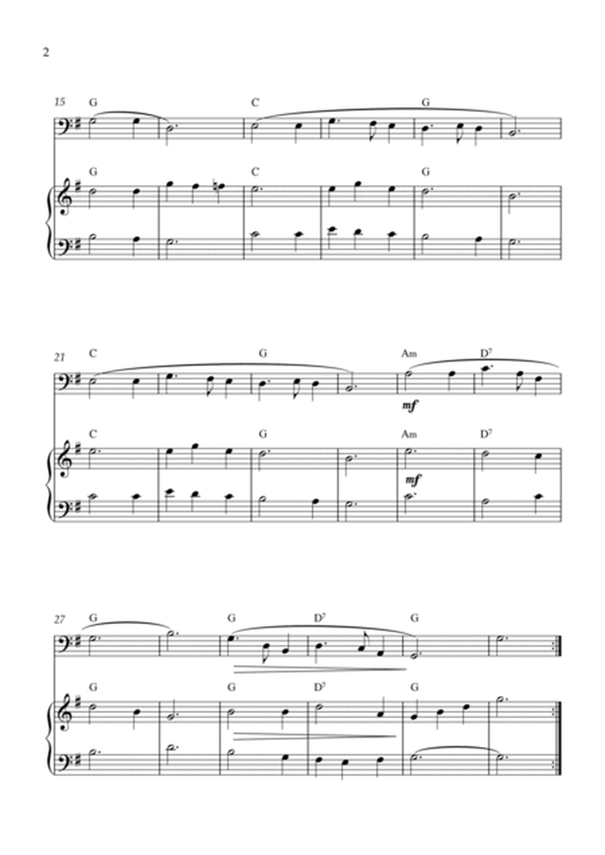 Silent Night - easy cello and piano image number null