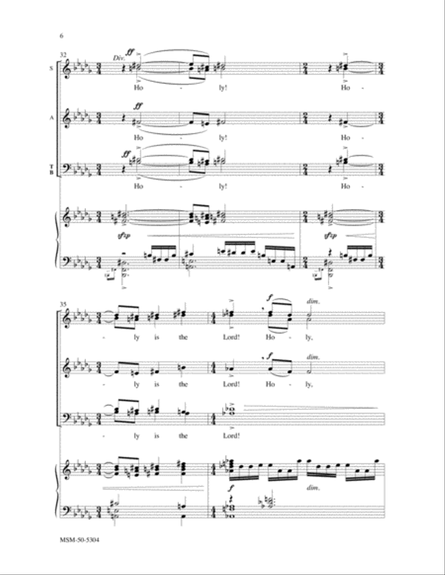 Holy, Holy, Holy Holy, Holy, Holy Divisi scores gallery preview page 5