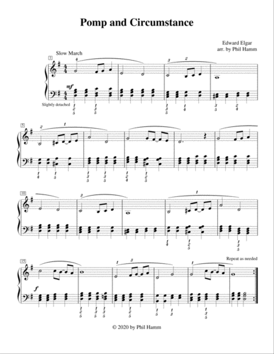 Pomp and Circumstance-Late Elementary-Piano Piano Method scores gallery preview page 2