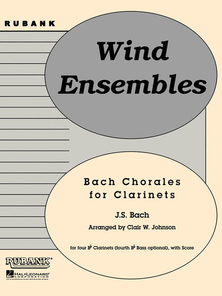 Bach Chorales for Clarinets - Clarinet Quartets With Score