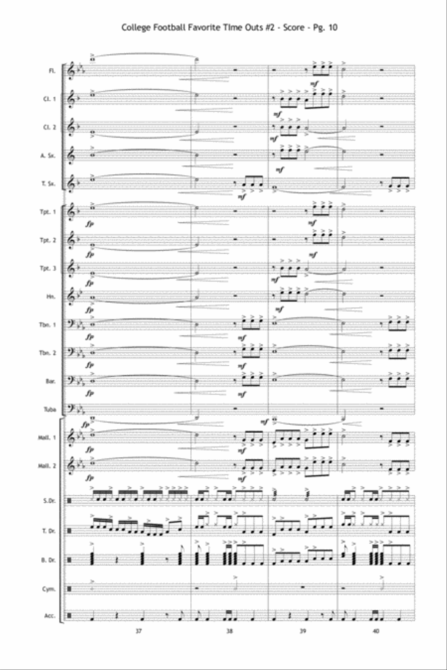College Football Favorite Time Outs #2 Marching Band scores gallery preview page 11